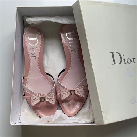 dior powder pink shoes|pink Dior kitten heels.